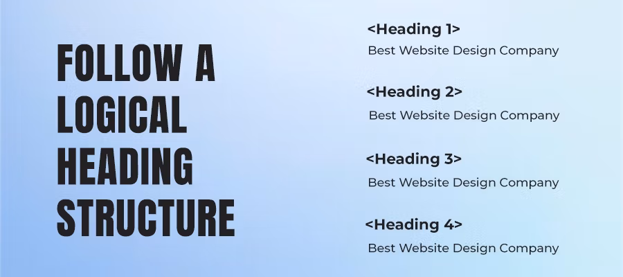Follow a Logical Heading structure