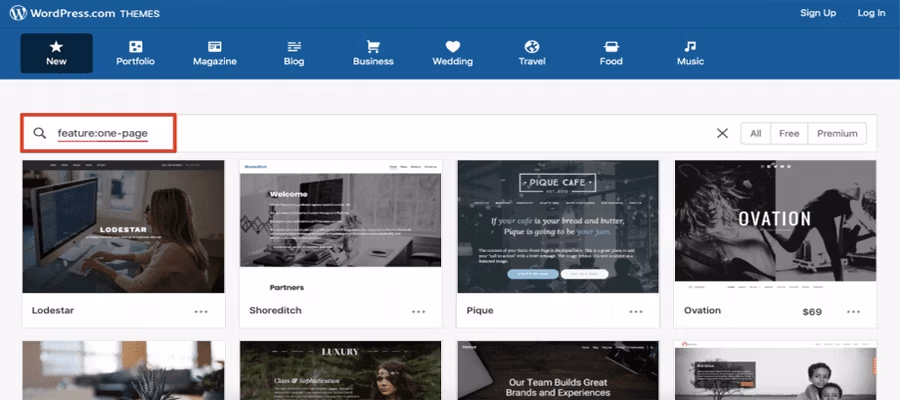Feature One Page