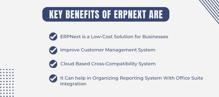 key benefits of erpnext
